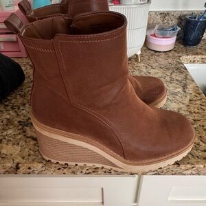 Torrid Brown Wedge Ankle Boots